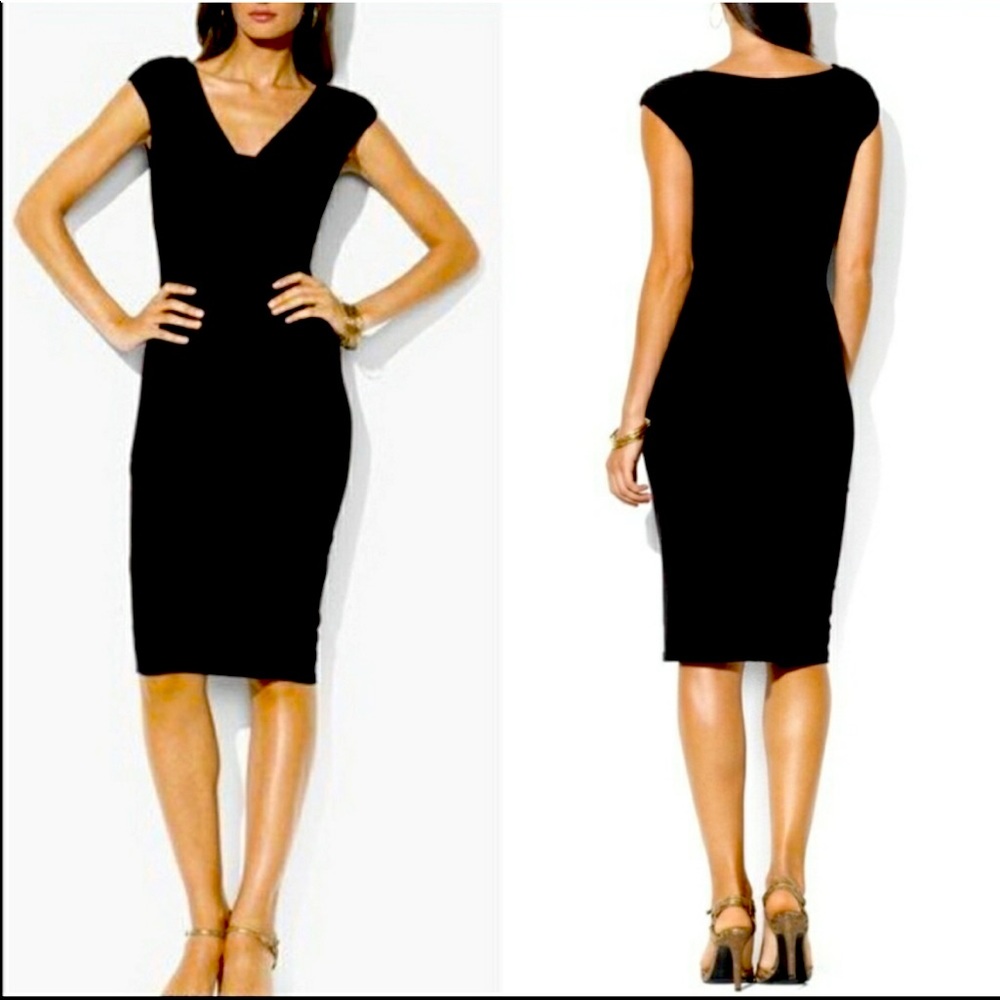 Lauren Ralph Lauren cowl neck cap sleeve jersey dress
